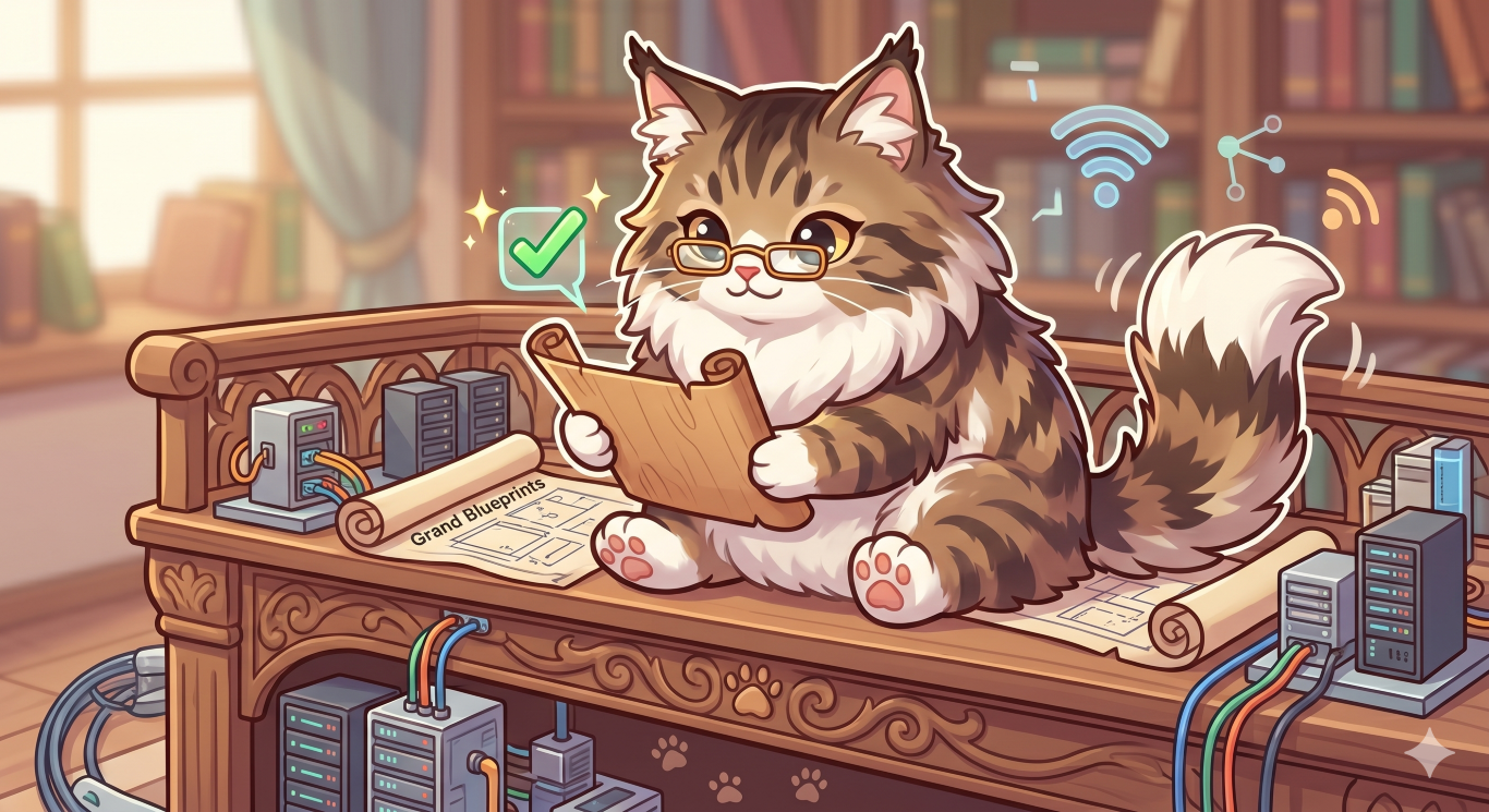 Mattie the Lead Architect cat