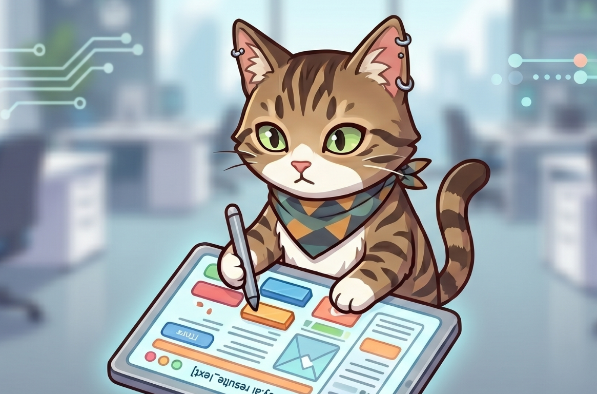 Pixel the Front-End UX Designer cat